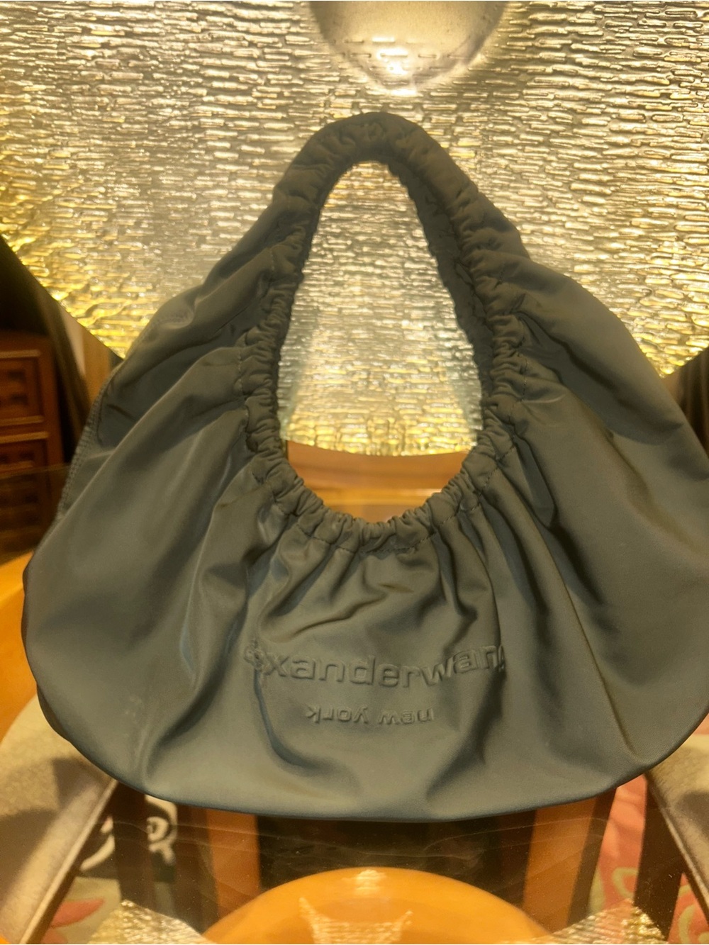 Alexander Wang Army Green Ruched Hobo  Bag